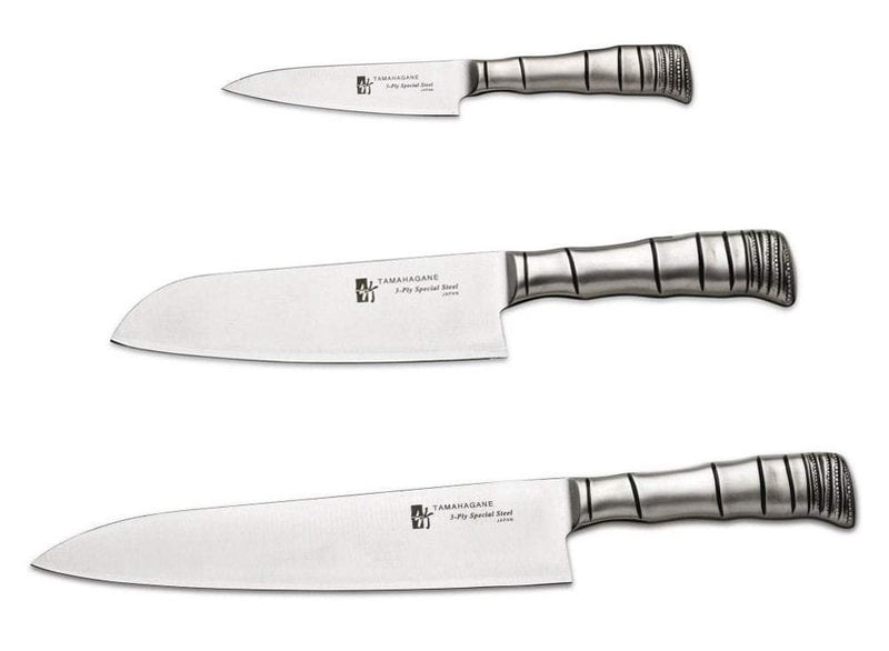 Tamahagane Bamboo 3 Piece Knife Set