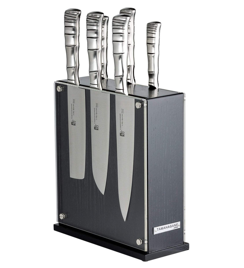 Tamahagane Bamboo 7 Piece Knife Block Set