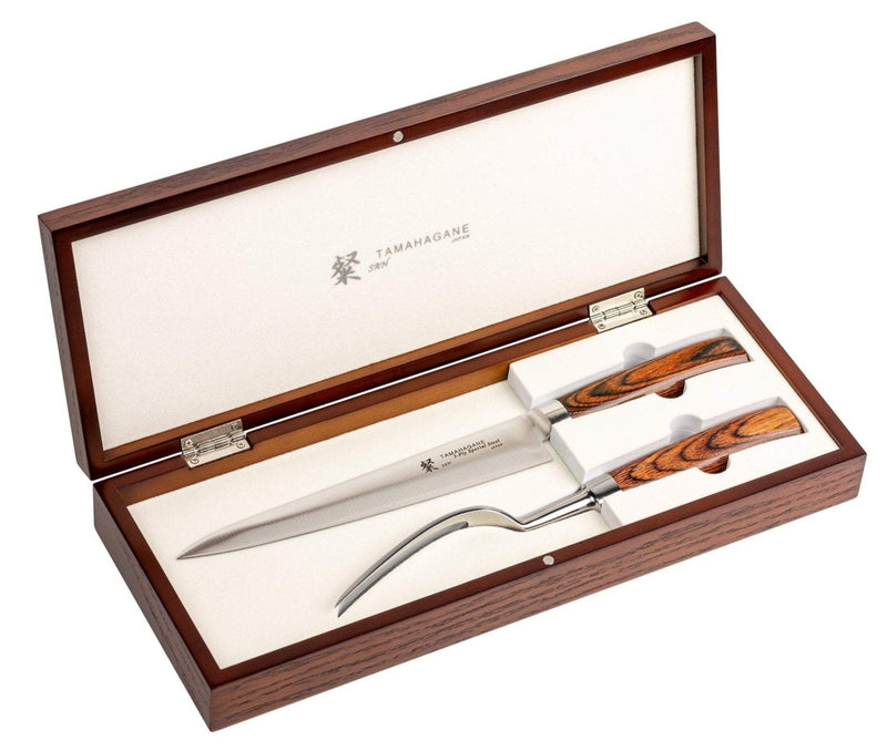 SN-2122 Tamahagane 2 Piece Carving Set in Case