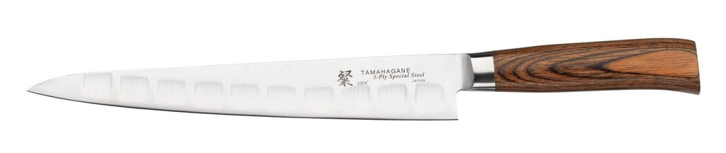 SN-1213  Tamahagane 24cm Fluted Slicing Knife